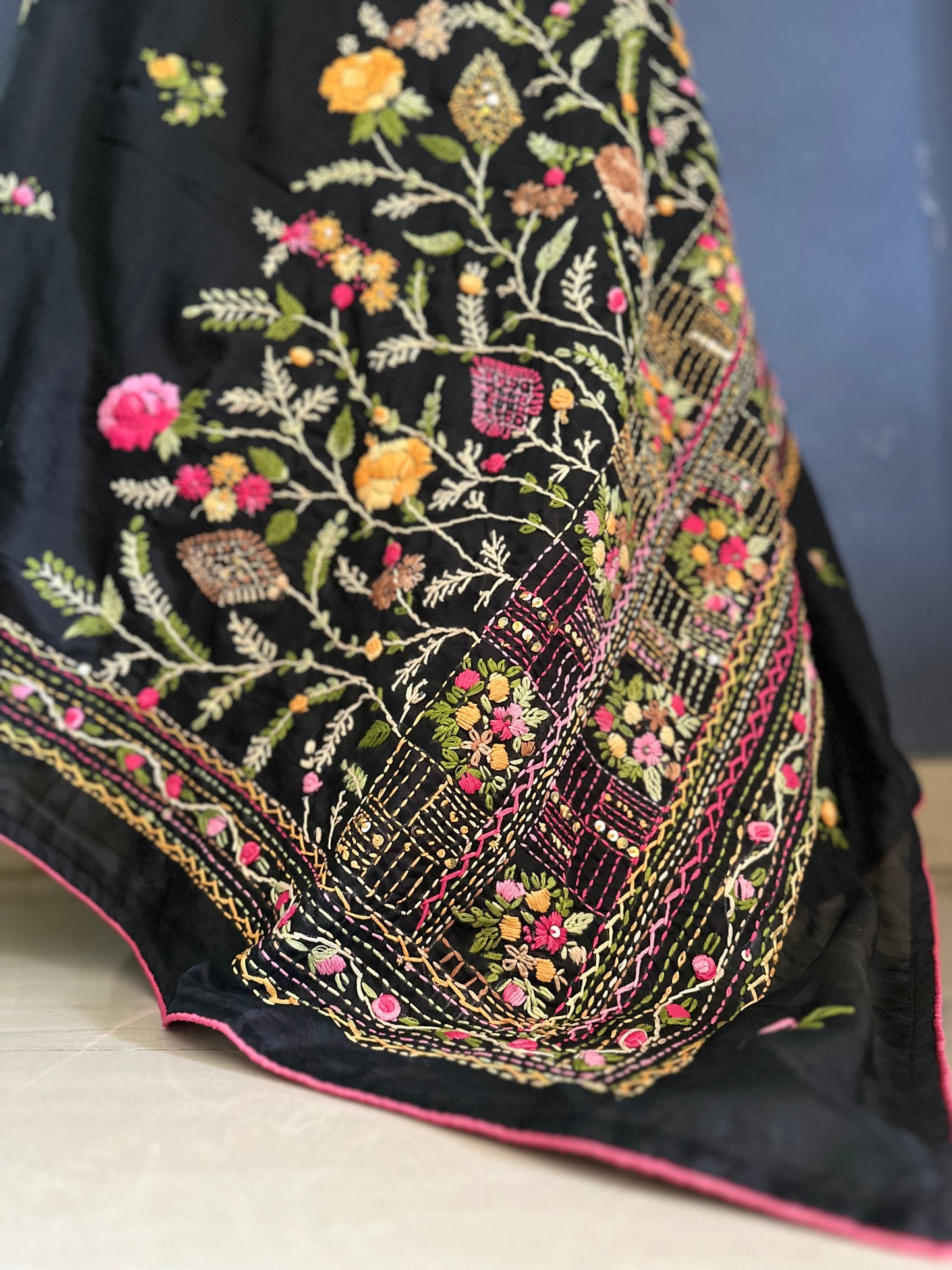 Handcrafted Elegance: Phulkari Saree