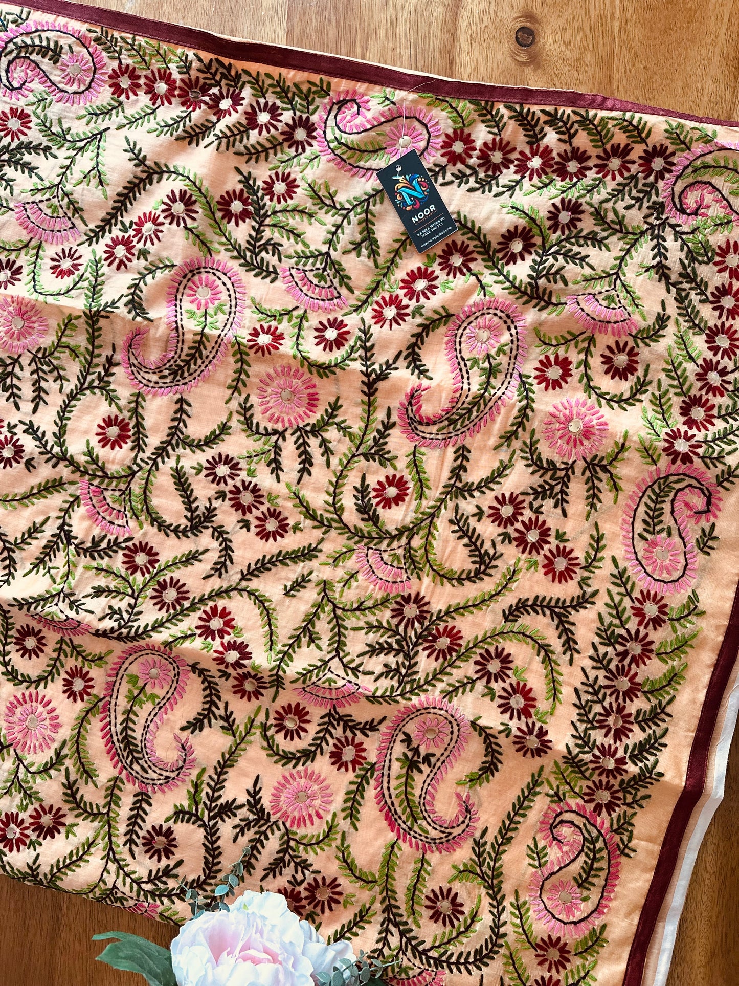 Handcrafted Elegance: Phulkari Cotton Saree