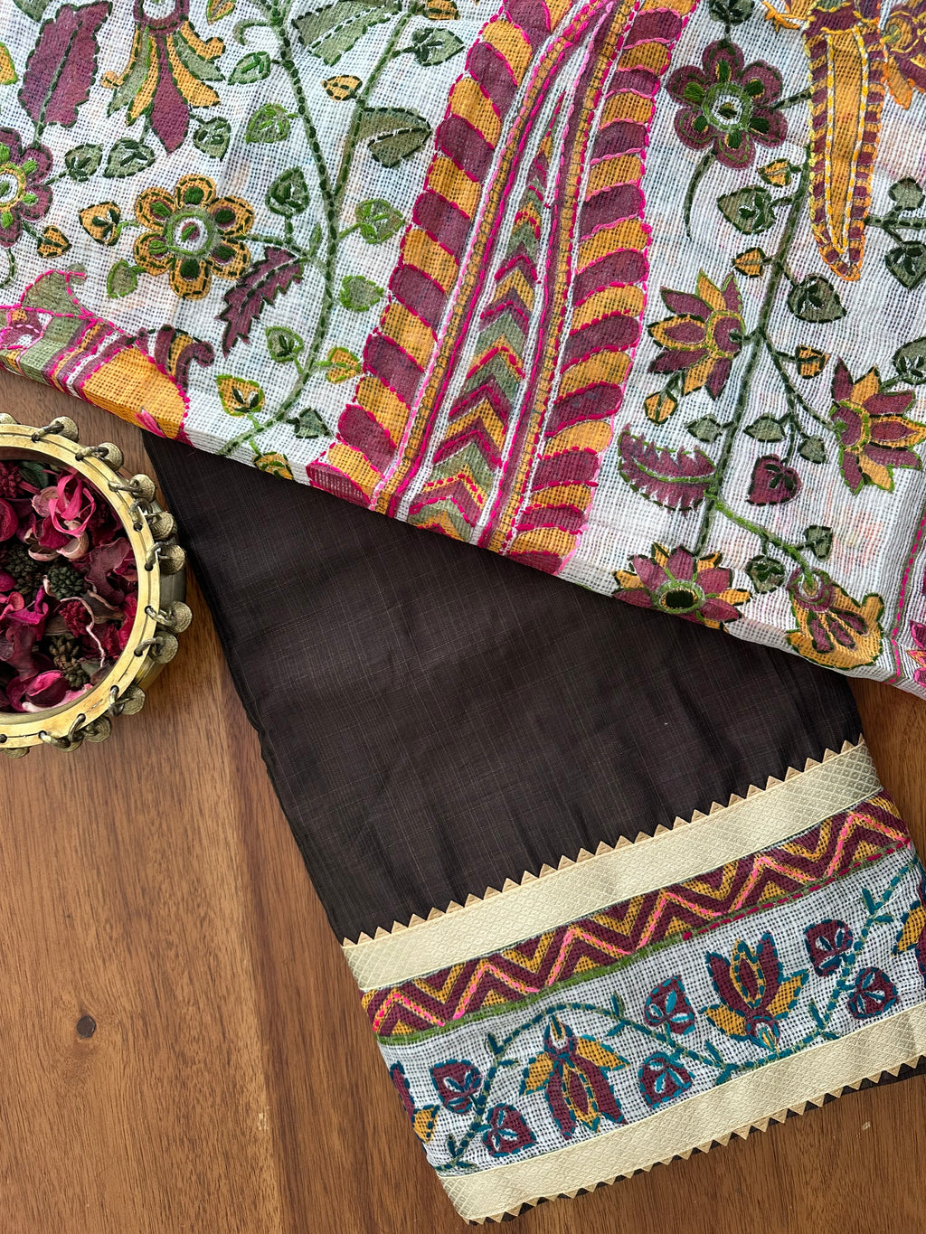 Dark Chocolate Floral Suit Set