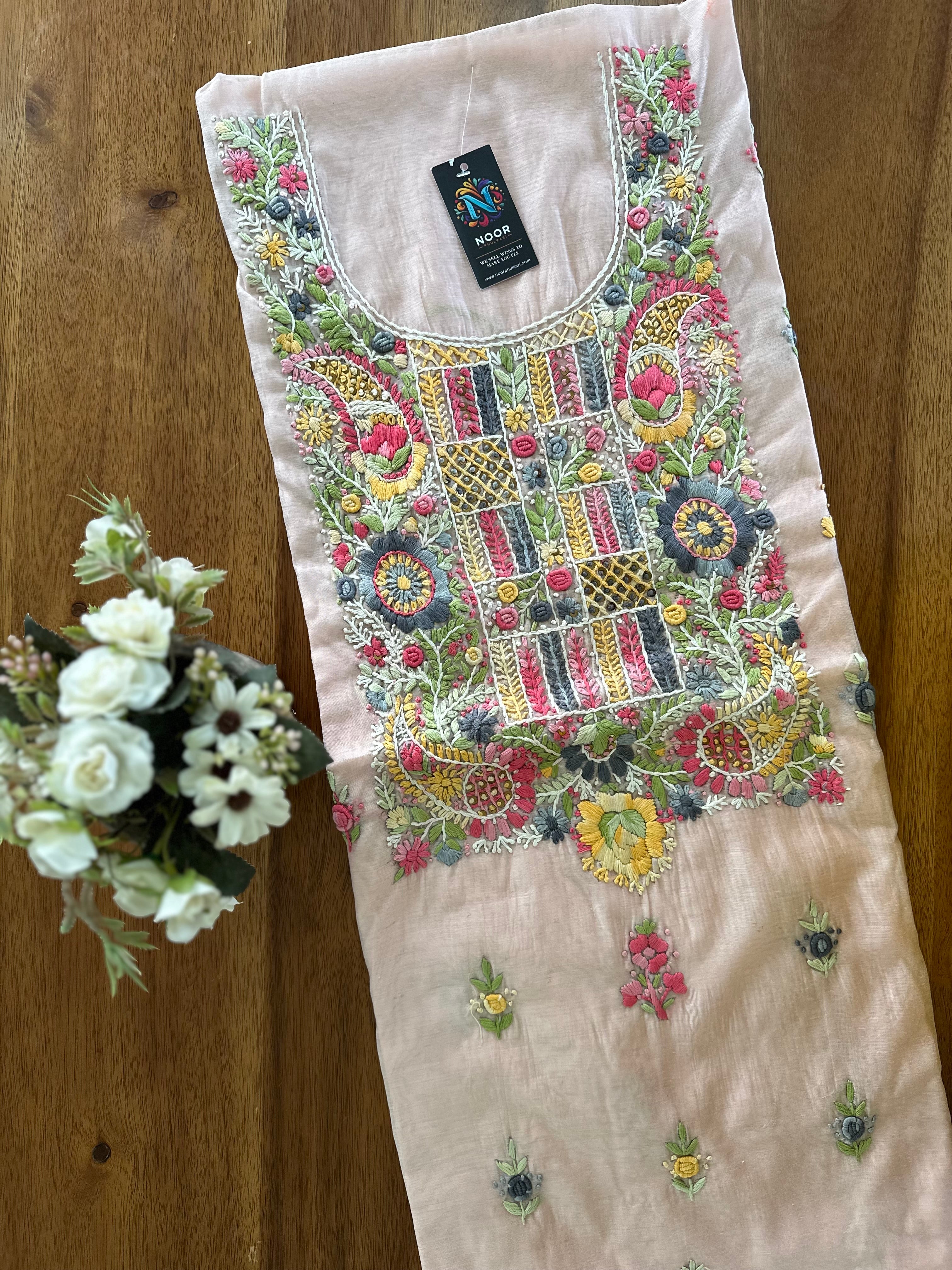 Intricate Pastel Pink Kurta
