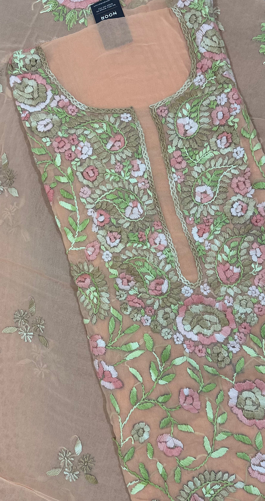 Apricot Floral Vine Suit Set