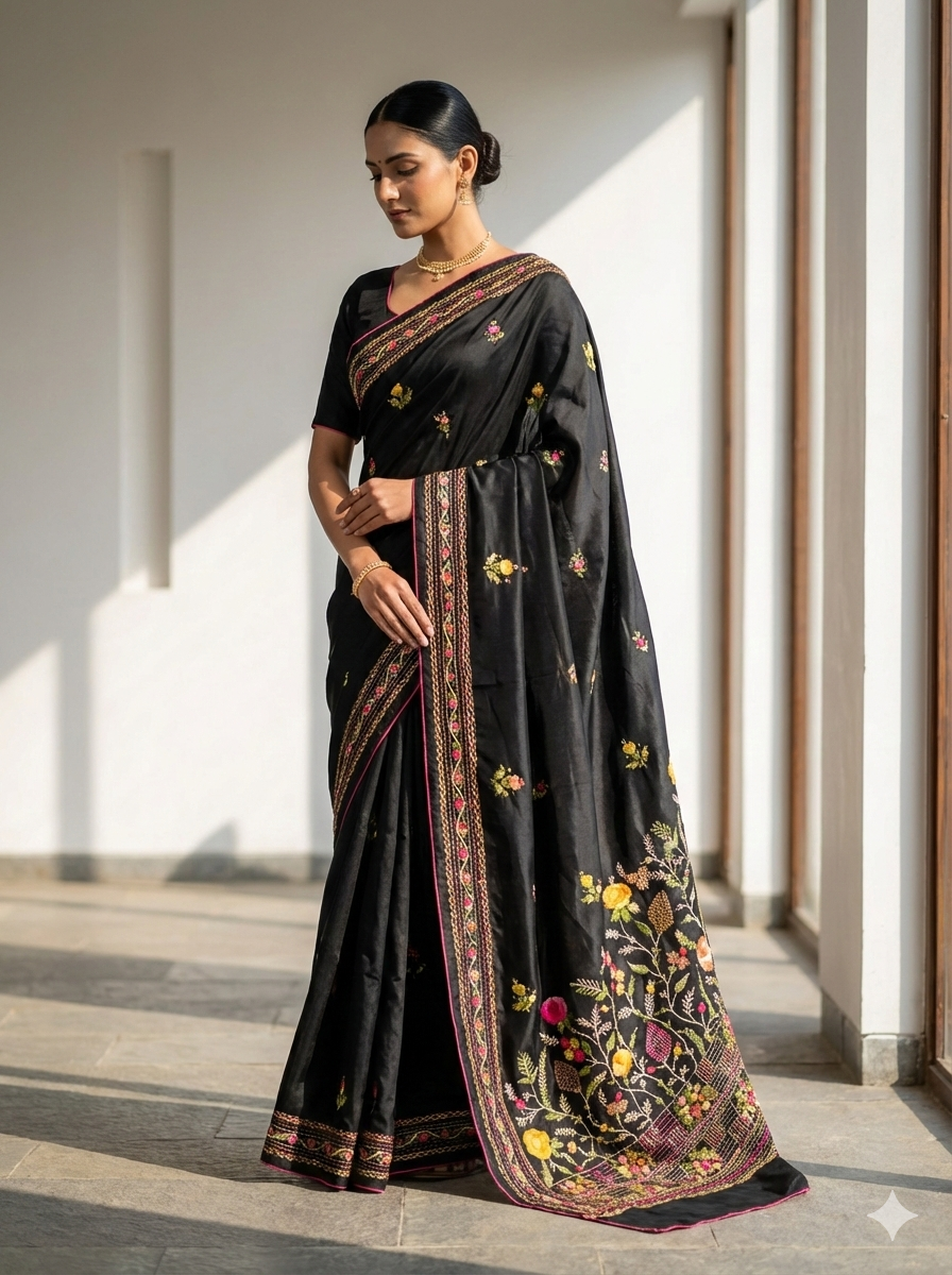 Handcrafted Elegance: Phulkari Saree