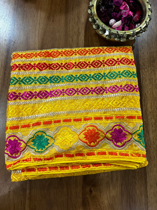 Classic Phulkari Dupatta without mirror work