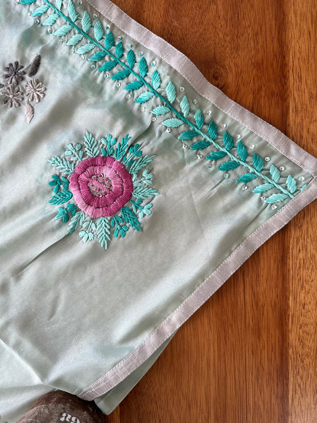 Seafoam Green Floral Suit Set