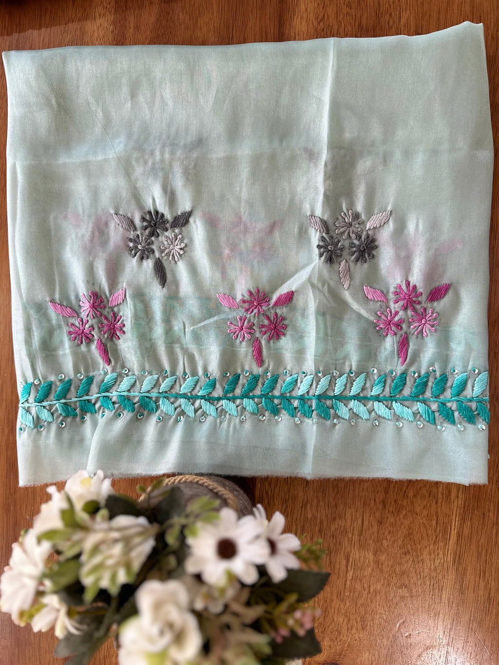 Seafoam Green Floral Suit Set