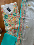 Sky Blue Hand-Embroidered Suit Set